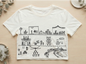 607 Handcrafted Bastar-Inspired Art T-Shirt – Mumbai City Storytelling Design on Premium Cotton | Unique Ethnic Wear