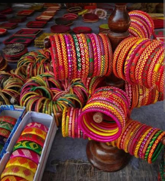 Bihar Sikki Grass Handcrafted Bangles – Colorful Traditional Women’s Bangles Set