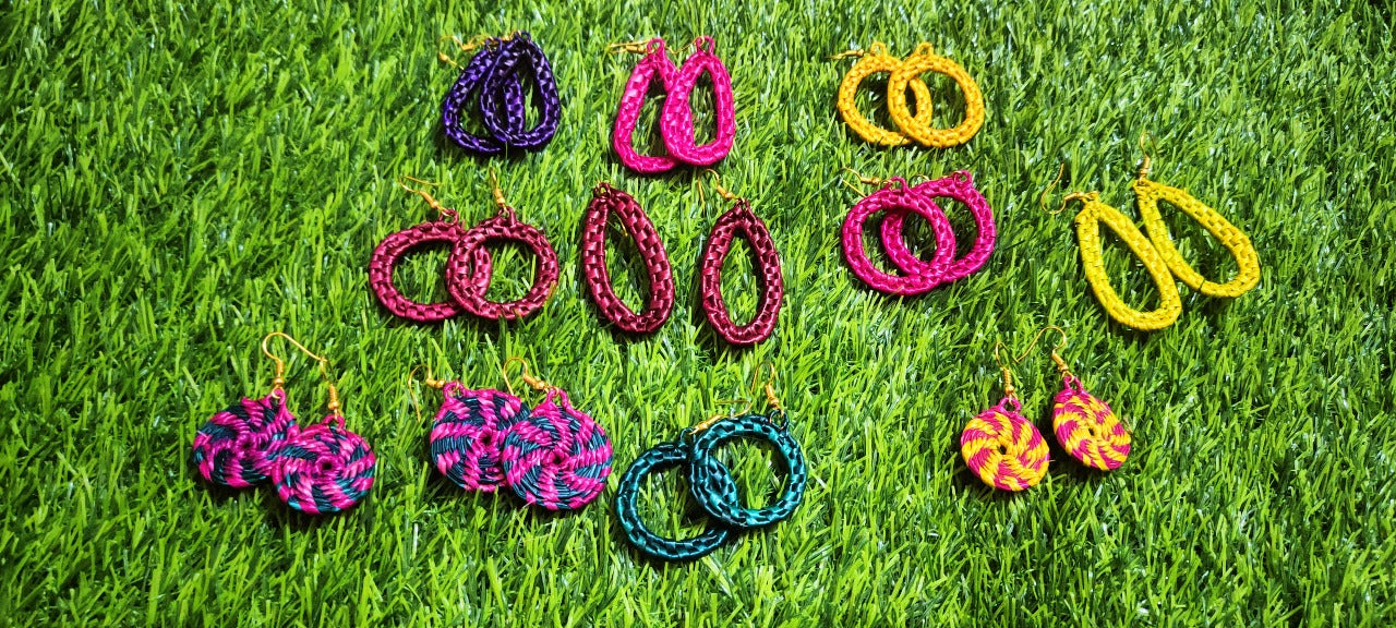 Handmade Sikki Craft Earrings Collection – Natural Grass Ethnic Earrings from Bihar
