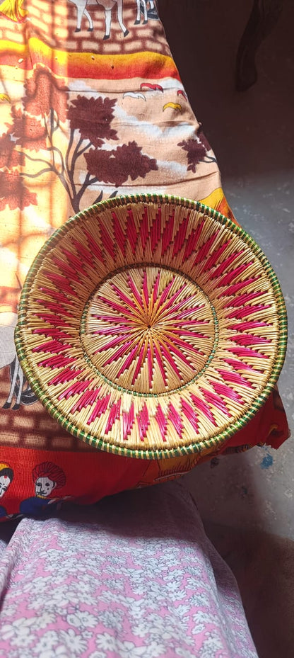 Handmade Sikki Grass Decorative Basket – Eco-Friendly Traditional Craft | Bihar Handicraft