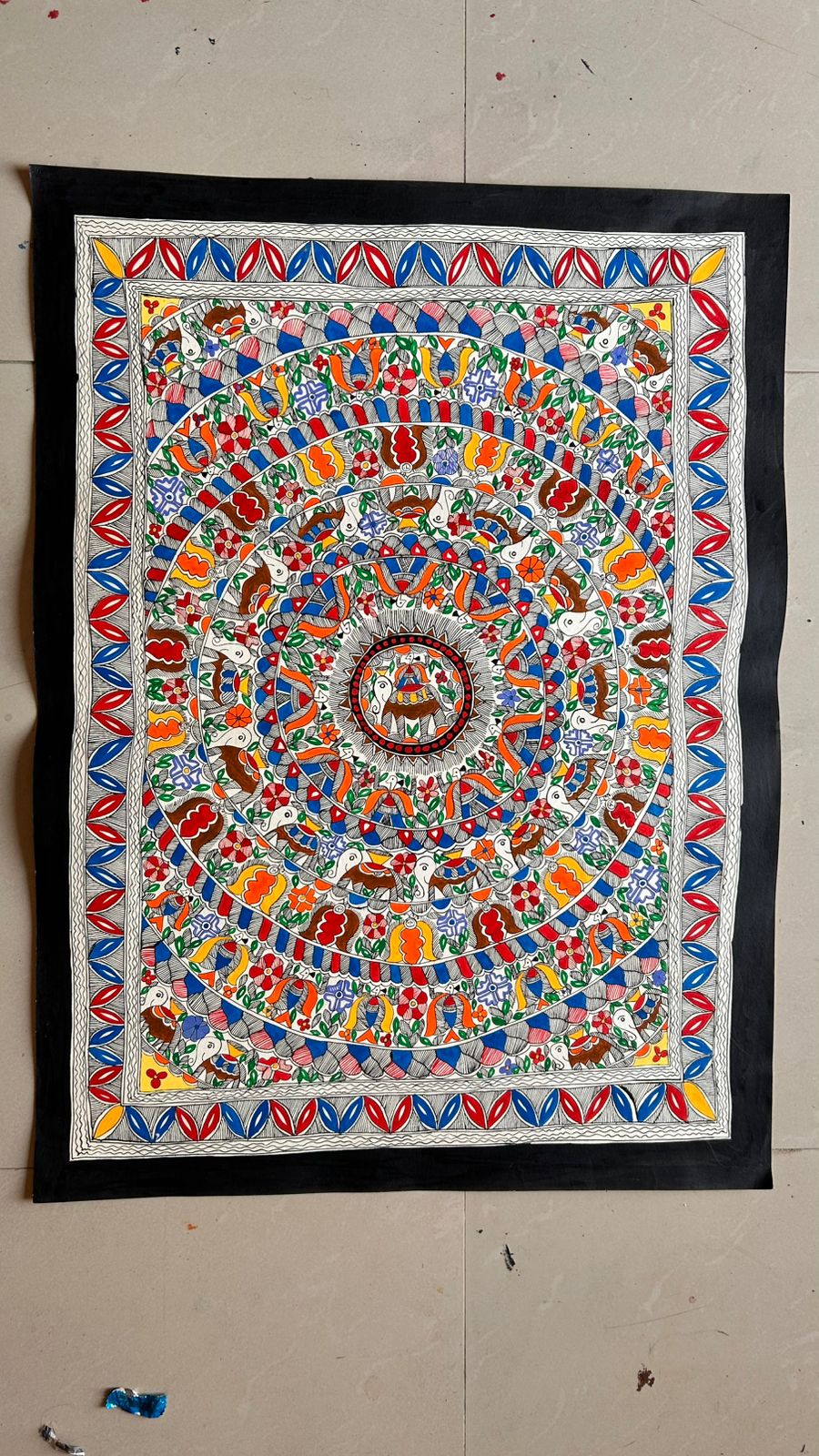 301 Handmade Madhubani Painting – Traditional Indian Folk Art on Paper | Bihar Handicraft