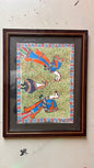 335 Handmade Madhubani Painting of Colorful Birds – Traditional Indian Folk Art | Bihar Handicraft