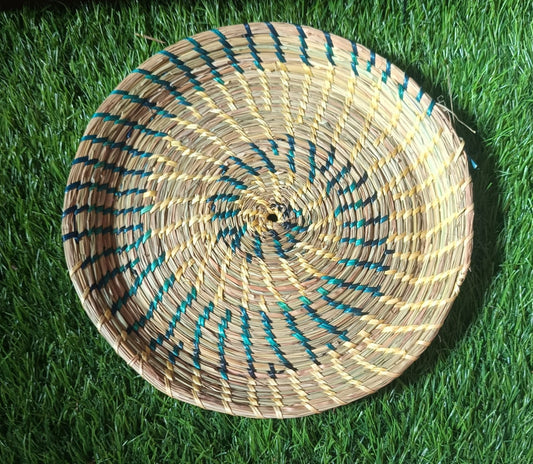Handmade Sikki Grass Decorative Basket – Eco-Friendly Traditional Craft | Bihar Handicraft